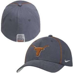  Nike Texas Longhorns Charcoal Elite Swoosh Flex Fit Hat 