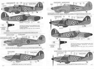 Sky Models Decals 1/72 HAWKER HURRICANE Fighter  