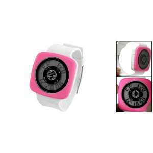Como White Pink Plastic Band Digital Sports Watch for Children Unisex 