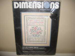 Dimensions Love & Flowers Sampler Cross Stitch ABCs  