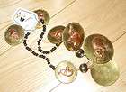 India MOD Bead Brass Copper Elephant Plate ethnic NECKLACE EARRINGS
