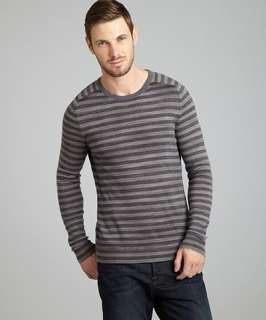 Elie Tahari gargoyle striped merino wool Roberto crewneck sweater