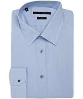 Gucci sky blue cotton slim fit dress shirt  