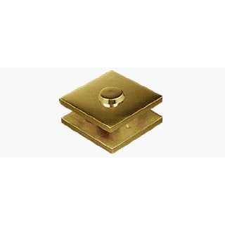   Brass 2 in x 2 in Square Mall Front Glass Clamp