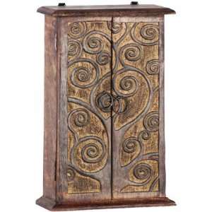  Carved Wood Altar Chest 2 Doors Magic Tree (each)