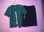 NWT Womens 2pc suit 12 petite green/white/na​vy