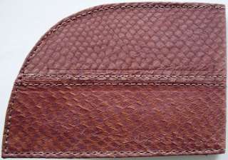 The Rogue Dark Brown Salmon Skin wallet is made in Maine from