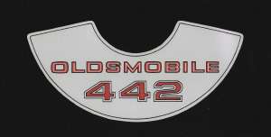 Oldsmobile 1969 72 442 Air Cleaner Decal, Olds  