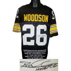 Rod Woodson signed Pittsburgh Steelers Black Prostyle Jersey HOF 09 w 