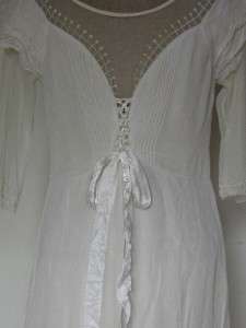NATAYA Vtg20s White Lace Chiffon Wedding Dress  