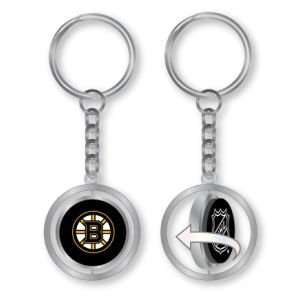  Boston Bruins Rubber Puck Spinning Key Ring Sports 