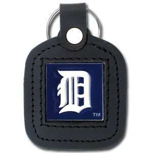  MLB Square Leather Key Chain   Detroit Tigers
