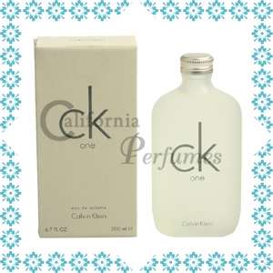 CK ONE by Calvin Klein 6.7 EDT Perfume / Cologne Tester  