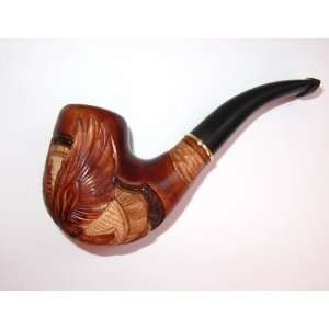  Pear Wood Hand Carved Tobacco Smoking Pipe Eagle II 