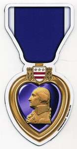 Purple Heart Medal Magnet Wounded In Action War  
