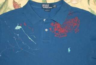 Mens Polo RALPH LAUREN Painted Custom Fit Polo Shirt XL  