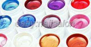 NEW 0.25OZ 8ml Mix 30 Pure Colors Nail Art UV Gel Builder Acrylic Tips 