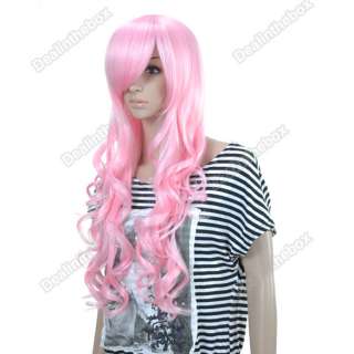 Fashion Lady Long Wavy Curly Cosplay Party Womens Hair Full Wig/Wigs 