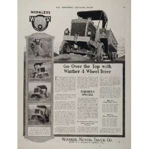   Winther Motor Truck Co. Wormless Trucks Farmer Ad   Original Print Ad