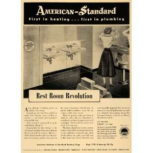  1950 Ad American Radiator Standard Sanitation Plumbing 