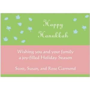    Seasons Tidings Green & Pink Hanukkah Cards 