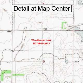 USGS Topographic Quadrangle Map   Woodhouse Lake, North Dakota (Folded 