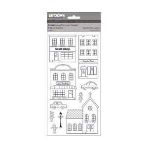 com Paper Company Christmas Village Clear Stamps 4X8 Sheet Village 