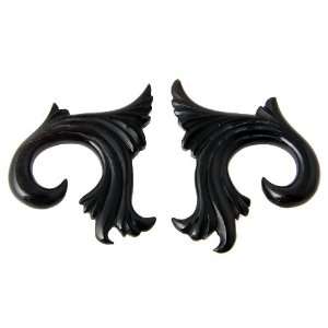 6g Horn Floral Plug   4mm   Pair Jewelry