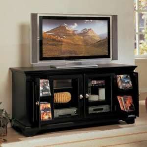   Furniture T 5108ABK Lehigh 63 TV Credenza in Rich Black Furniture