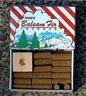 Paines Balsam Fir Incense Logs  Burner 3 Thrift Boxes  