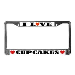 Love Cupcakes Music License Plate Frame by 