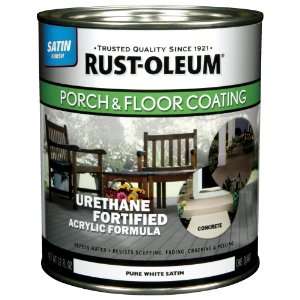   244859 Porch Floor Paint, Pure White Satin, 1 Quart