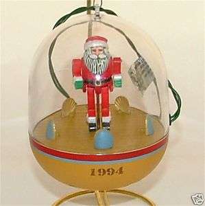 Hallmark 1994 Dancing Santa ornaments Magic  