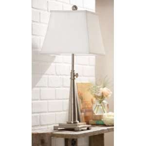   Slim Silver Table Lamps with Pedestal Bases 30