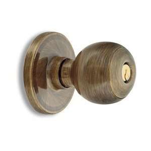   GA531HT5S Huntington Keyed Knob Exterior Door Hardware   Antique Brass