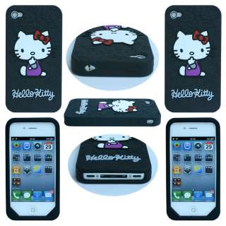 Brand New Rubber Hello Kitty Fitted Cases Skins Case Cover for iphone 