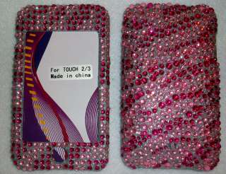 Rhinestone Zebra 3rd Generation Ipod Touch 3g Case Pink Hot Pink Cover 