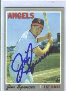 Jim Spencer California Angels 1970 Topps Signed Card  