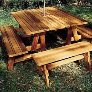  Wood Country Herman Convertible Table Set