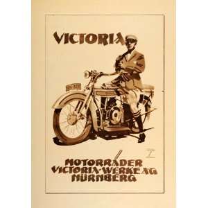  1926 Ludwig Hohlwein Victoria Motorcycle German Poster 
