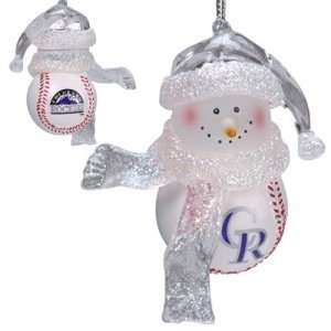  Colorado Rockies MLB Home Run Snowman Ornament (3 