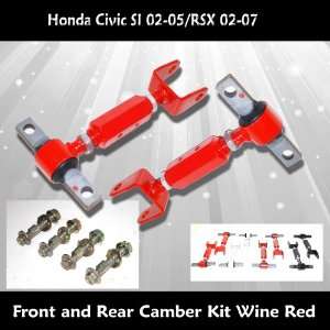  Honda Civic SI 02 05/RSX 02 07 F&R Camber Kit RED 