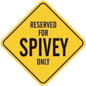    RESERVED FOR SPIVEY ONLY  CROSSING SIGN