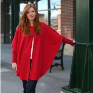  DOUBLE SIDED FLEECE BELL CAPE   RED (SIZE SMALL/MEDIUM 