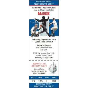 Chicago Cubs Colored Ticket Invitation