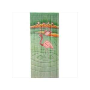  Bamboo54 5264 Flamingoes Curtain   Natural Bamboo