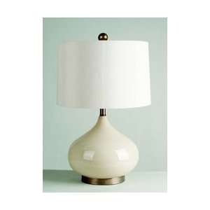  Table Lamp by Bassett Mirror Company   Crackled almond 