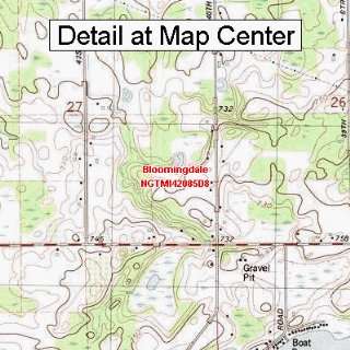  USGS Topographic Quadrangle Map   Bloomingdale, Michigan 