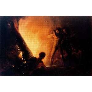   Oil Reproduction   Francisco de Goya   32 x 20 inches   The Bonfire