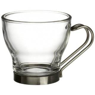 Bormioli Rocco Verdi Espresso Cup With Stainless Steel Handle, Set of 